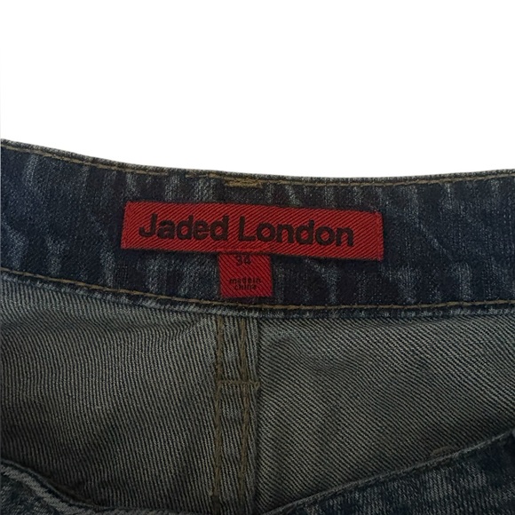 Jaded London Blue Baggy Graphic Graffiti Jeans - Picture 5 of 5